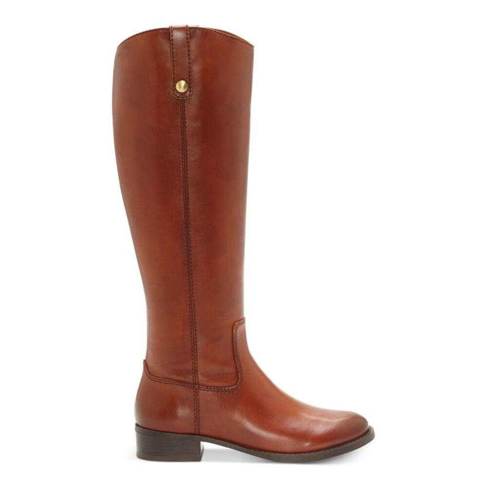 INC Womens Brown Round Toe Zip-Up Leather Boots 6 - Picture 2 of 5